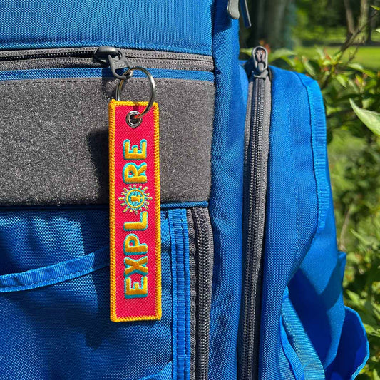 Explore Your World Disc Golf Fabric Keychain®