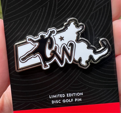 Casey White Logo Disc Golf Pin™