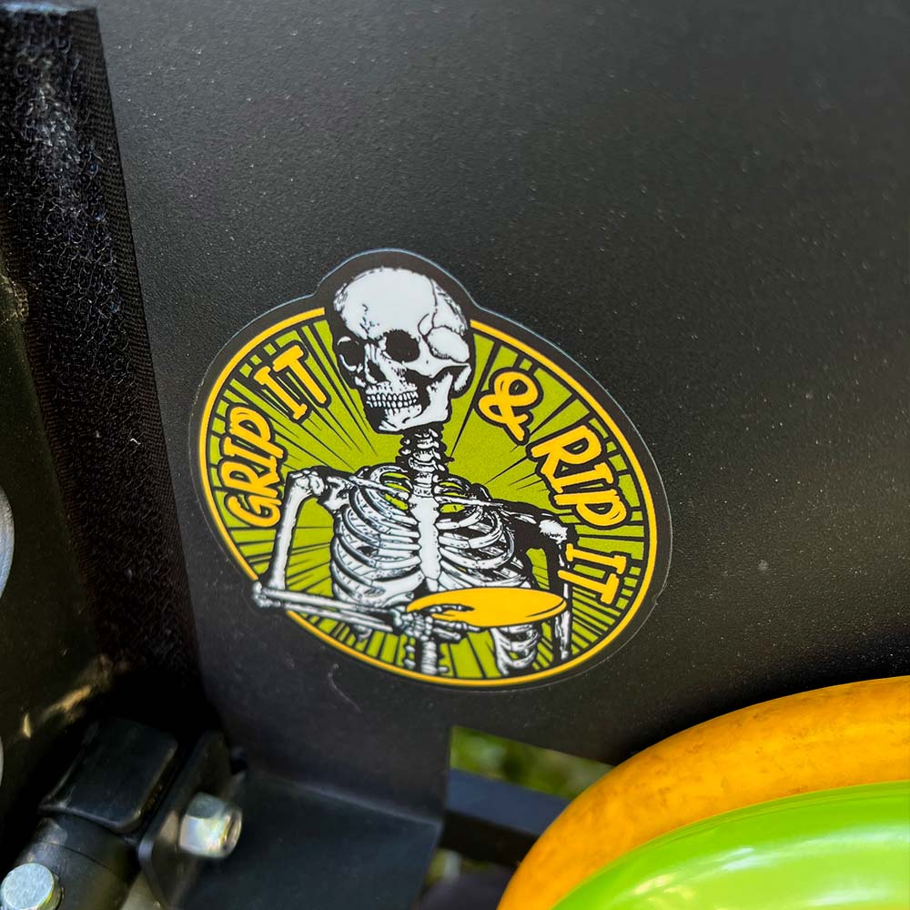 Grip It and Rip It Disc Golf Sticker