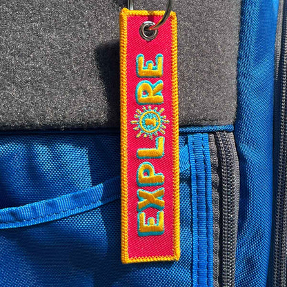 Explore Your World Disc Golf Fabric Keychain®