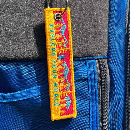 Explore Your World Disc Golf Fabric Keychain®