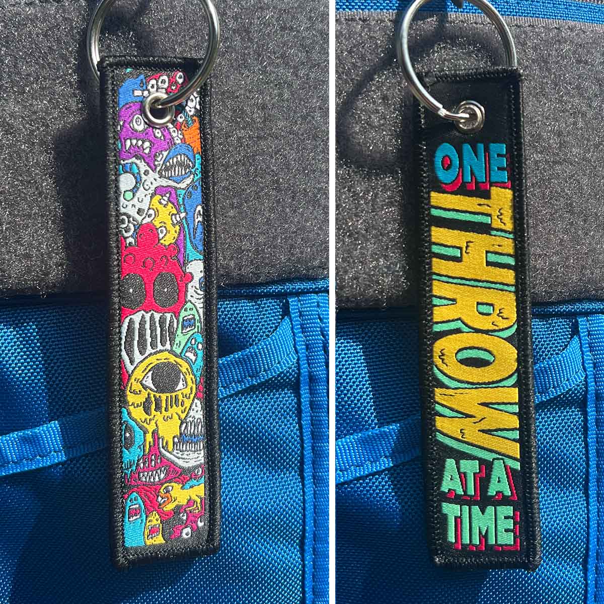 One Throw Disc Golf Fabric Keychain®