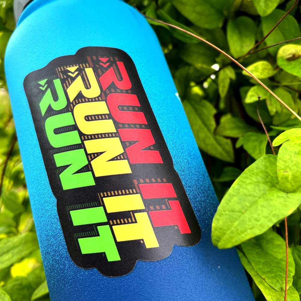 Run It Disc Golf Golf Sticker
