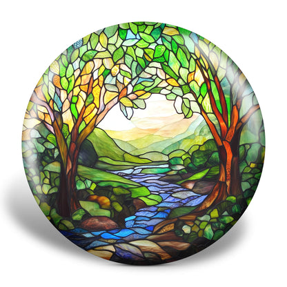 The Green Stained Glass Disc Golf Disc